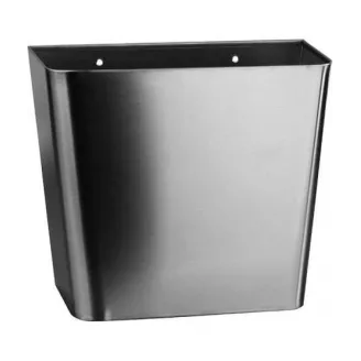 PAPELERA DE PARED TRAPEZOIDAL ACERO INOXIDABLE SATINADO
