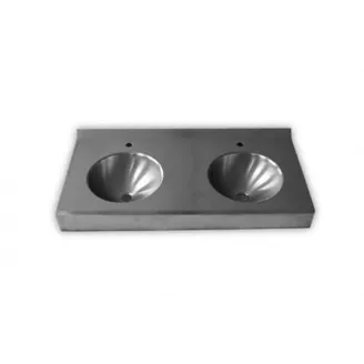 LAVABO COLECTIVO 2 SENOS ACERO INOXIDABLE