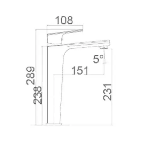 GRIFO DE LAVABO ALTO IMEX BALI