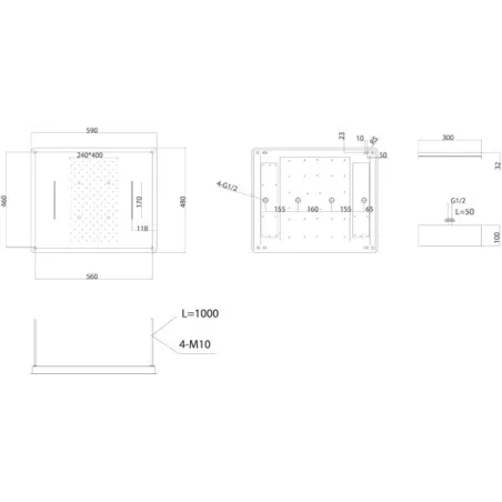 CONJUNTO DE DUCHA EMPOTRADO 4 VIAS SUMATRA