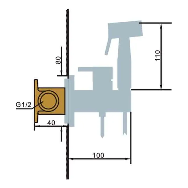 GRIFO EMPOTRADO DE BIDET MUNICH