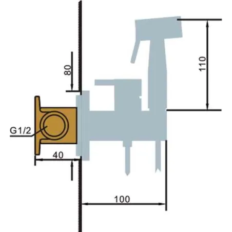GRIFO EMPOTRADO DE BIDET MUNICH