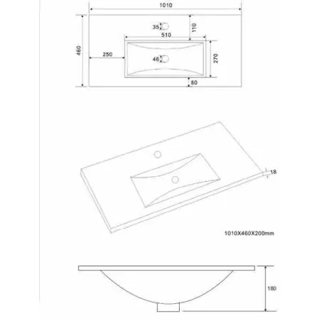 PLANO LAVABO ENCIMERA CLASSIC BAALNEO