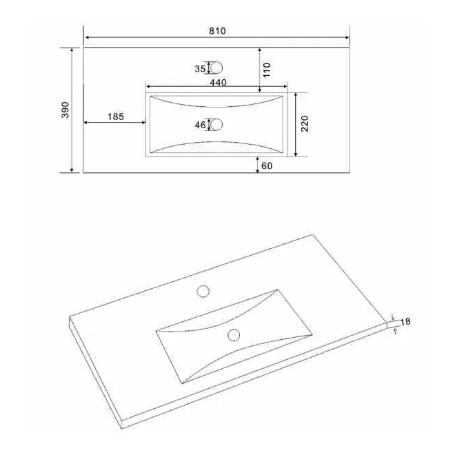 LAVABO INTEGRAL CERAMICO FONDO REDUCIDO