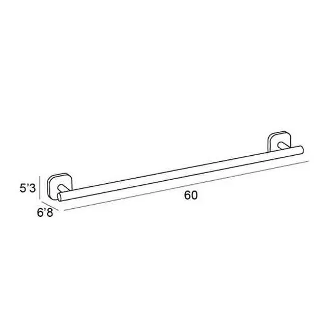 TOALLERO BARRA 60 1500 BASSIC ADHESIVO