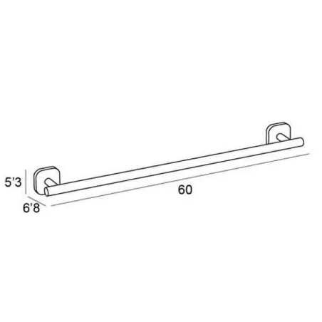 TOALLERO BARRA 60 1500 BASSIC ADHESIVO