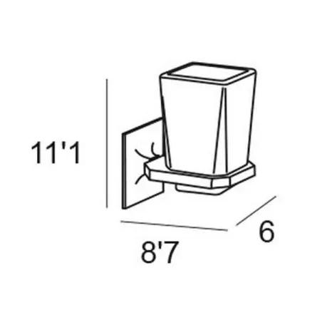 PORTACEPILLOS PARED 1500 BASSIC ADHESIVO