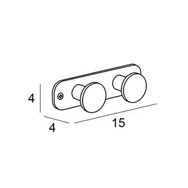 PERCHA DOBLE 1500 BASSIC ADHESIVO