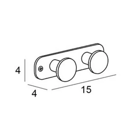 PERCHA DOBLE 1500 BASSIC ADHESIVO