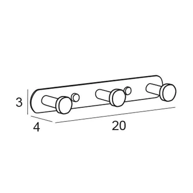 PERCHA TRIPLE 6500 ECO ADHESIVO