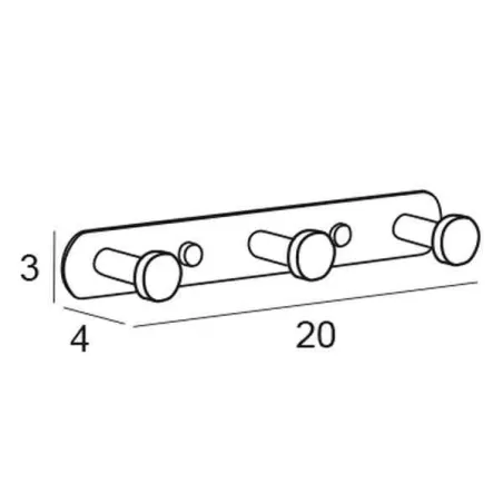 PERCHA TRIPLE 6500 ECO ADHESIVO