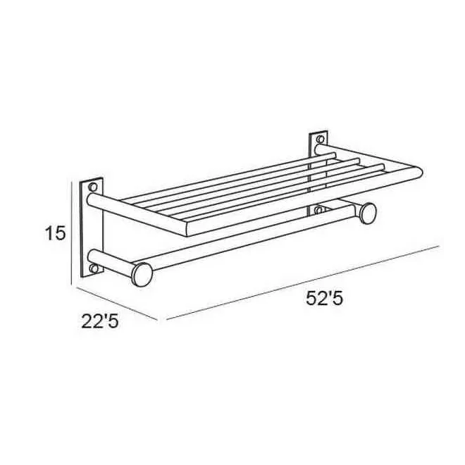 TOALLERO REPISA PARED 6500 ECO ADHESIVO