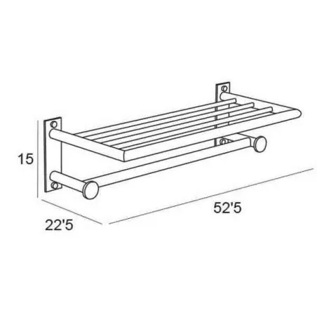 TOALLERO REPISA PARED 6500 ECO ADHESIVO