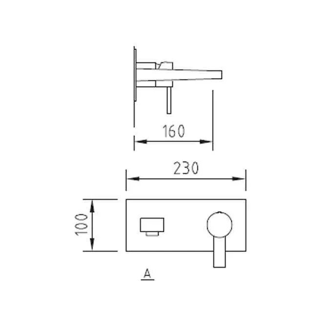 MONOMANDO LAVABO EMPOTRAR BOX PISA