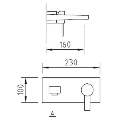 MONOMANDO LAVABO EMPOTRAR BOX PISA