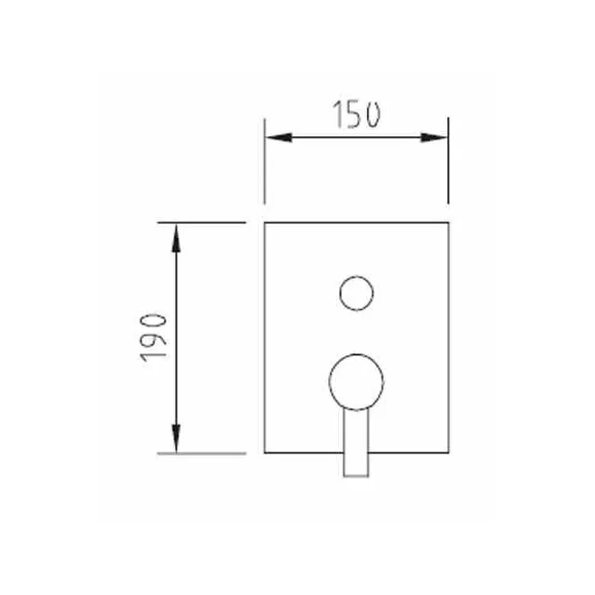 MONOMANDO BAÑO DUCHA EMPOTRAR BOX 3-4 VIAS PISA