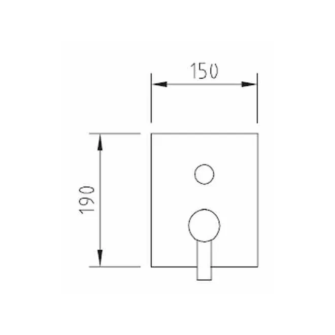 MONOMANDO BAÑO DUCHA EMPOTRAR BOX 2 VIAS PISA