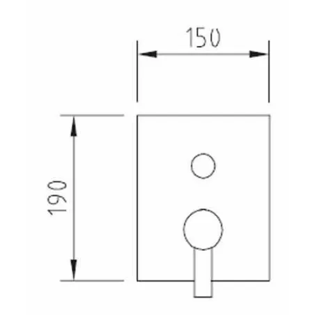 MONOMANDO BAÑO DUCHA EMPOTRAR BOX 2 VIAS PISA