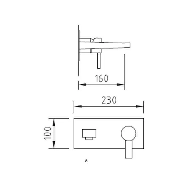 MONOMANDO LAVABO EMPOTRAR BOX TREVI