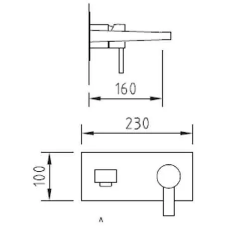 MONOMANDO LAVABO EMPOTRAR BOX TREVI