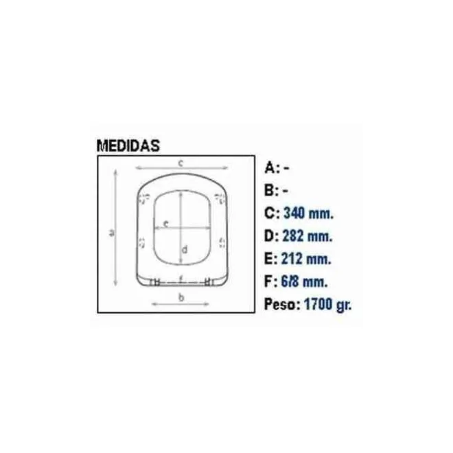 ASIENTO Y TAPA INODORO WC LUNA WOODLINE