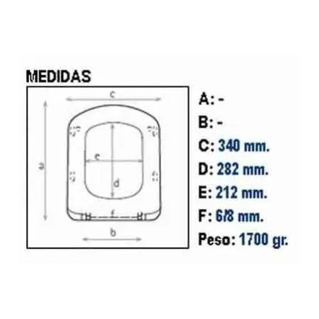 ASIENTO Y TAPA INODORO WC LUNA WOODLINE