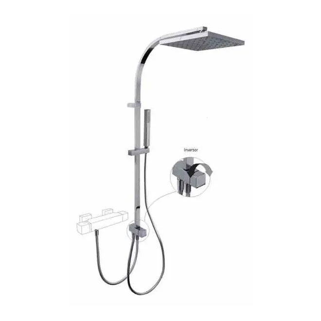 Comprar CONJUNTO DUCHA FIJA 250x250 Y MOVIL CUADRO TRES | Precios