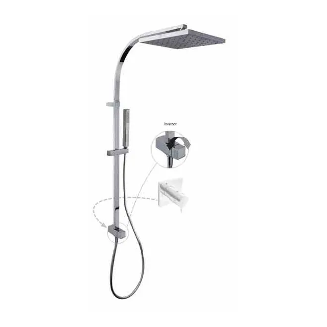 Comprar CONJUNTO DUCHA FIJA 250x250 Y MOVIL CUADRO TRES | Precios