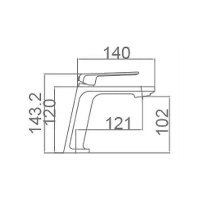 GRIFO DE LAVABO IMEX FIYI NEGRO