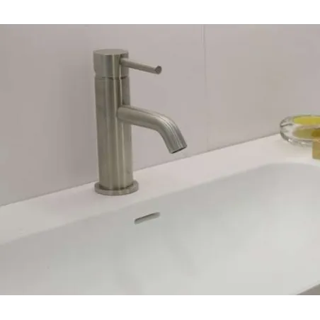 MONOMANDO BAJO LAVABO ATHENAS ACERO PULIDO