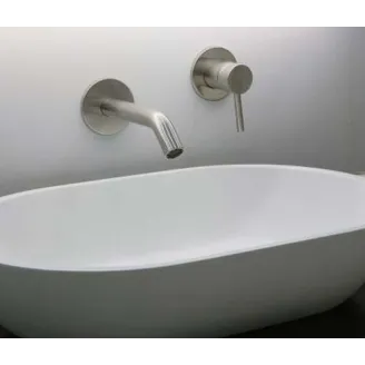 MONOMANDO LAVABO ATHENAS EMPOTRADO ACERO PULIDO