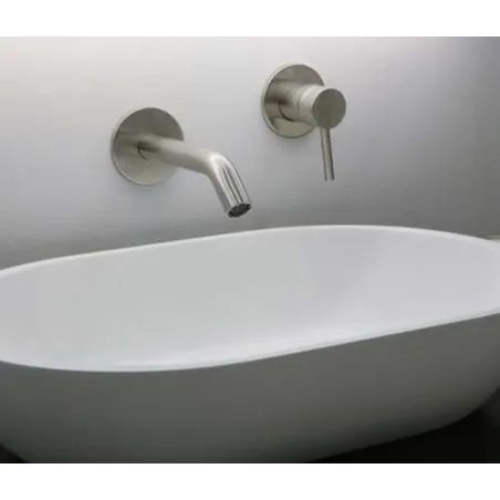MONOMANDO LAVABO ATHENAS EMPOTRADO ACERO PULIDO