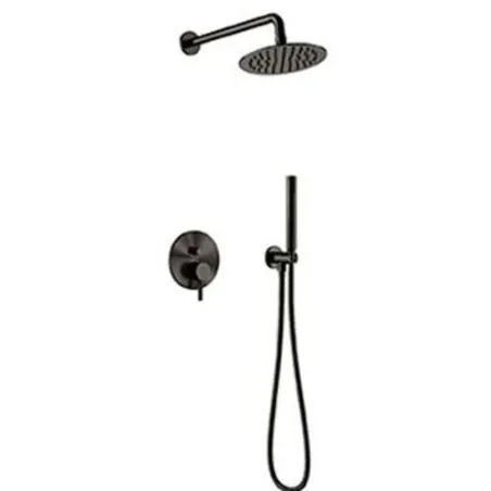 CONJUNTO DUCHA ATHENAS NEGRO MATE