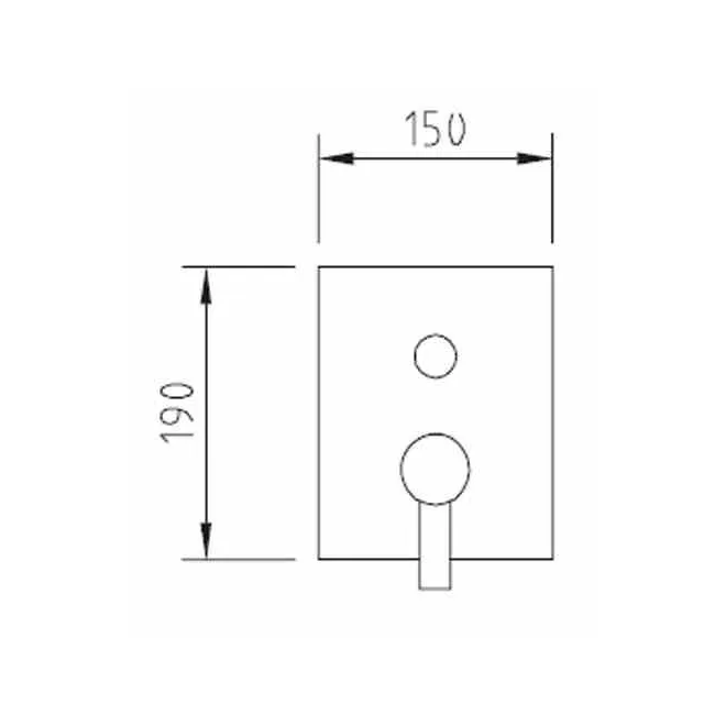 MONOMANDO BAÑO DUCHA EMPOTRAR BOX 3-4 VIAS TREVI