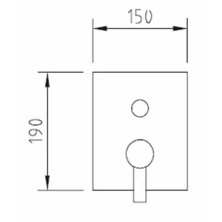 MONOMANDO BAÑO DUCHA EMPOTRAR BOX 3-4 VIAS TREVI