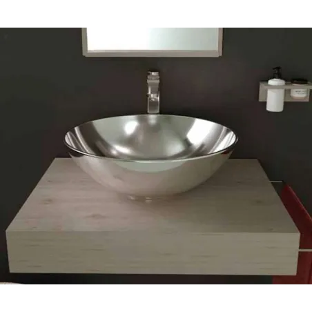 LAVABO BOL SIN REBOSADERO PLATA