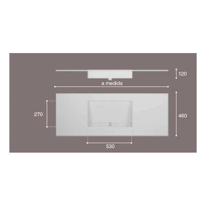 LAVABO SOLID SURFACE TYRION A MEDIDA