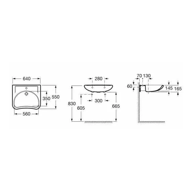 LAVABO ACCESS MOVILIDAD REDUCIDA 64X55