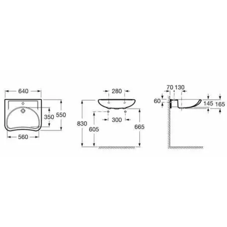 LAVABO ACCESS MOVILIDAD REDUCIDA 64X55
