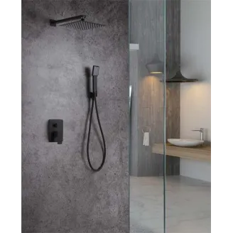 CONJUNTO DE DUCHA NEGRO MATE EMPOTRADO DUBLIN
