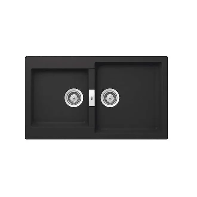 FREGADERO COCINA RECTANGULAR OSLO QUARZEX 2 CUBETAS 85X50