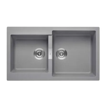 FREGADERO COCINA RECTANGULAR OSLO QUARZEX 2 CUBETAS 85X50