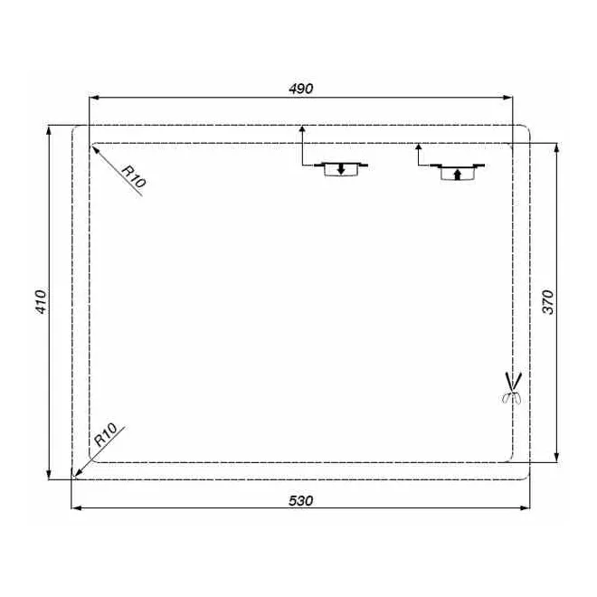 FREGADERO COCINA RECTANGULAR RIGA QUARZEX 1 CUBETA 55X43