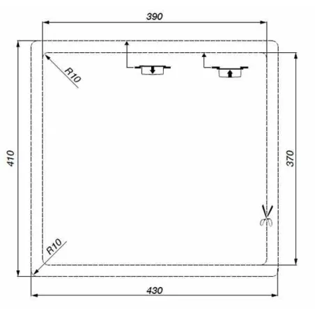 FREGADERO COCINA RECTANGULAR RIGA QUARZEX 1 CUBETA 45X43
