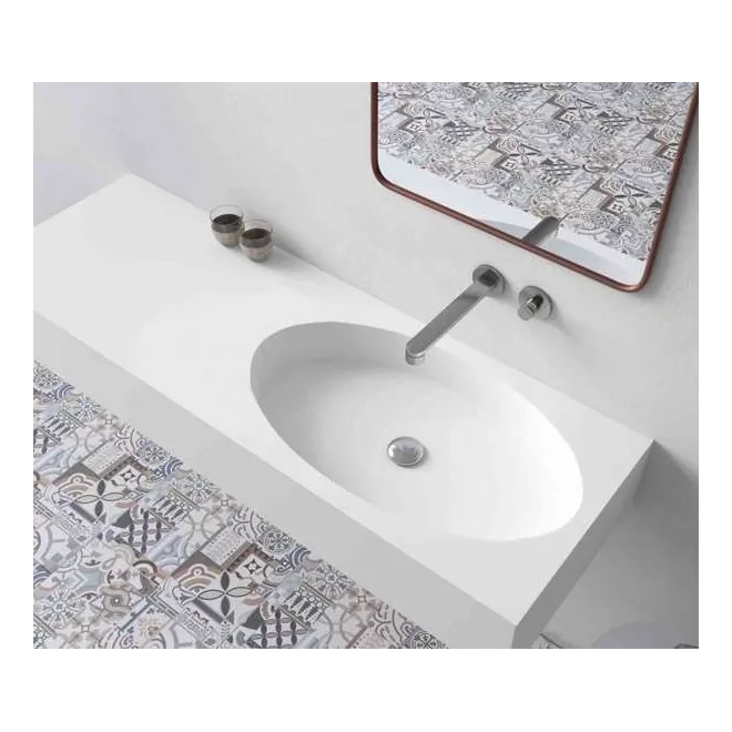 LAVABO SOLID SURFACE MIAMI SENO DESPLAZADO A MEDIDA