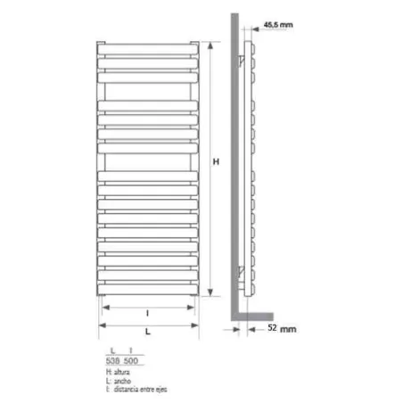RADIADOR TOALLERO MITHOS DELTA PLANO