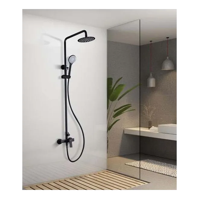 CONJUNTO DE DUCHA LUXOR COLOR NEGRO