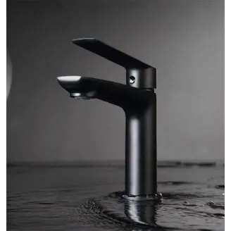 GRIFO DE LAVABO IMEX LUXOR NEGRO