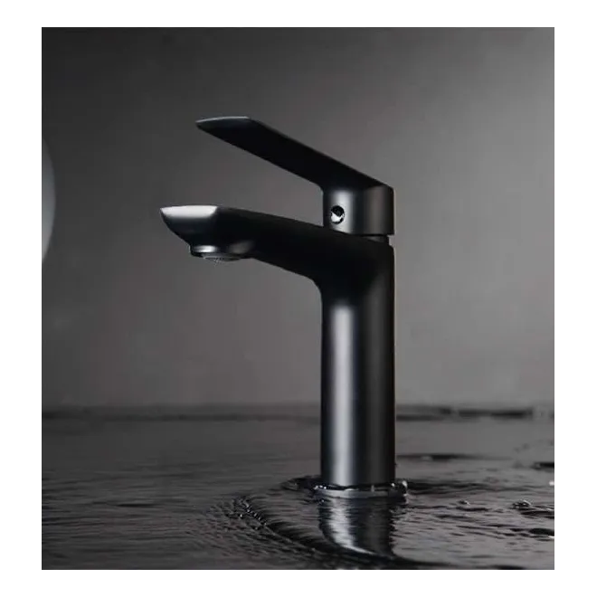 GRIFO DE LAVABO IMEX LUXOR NEGRO