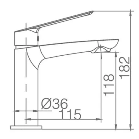 GRIFO DE LAVABO IMEX LUXOR NEGRO
